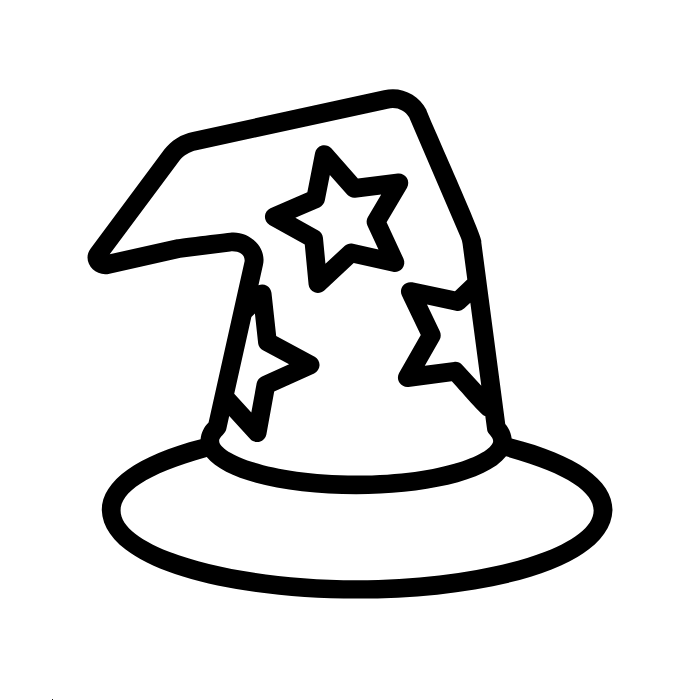 an icon of a generic wizards hat